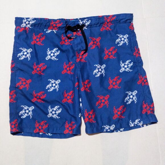 Surf Society Sea Turtle Swim Trunks-Medium-Mesh Brief-Pockets-Drawstring-Pool - Picture 1 of 8